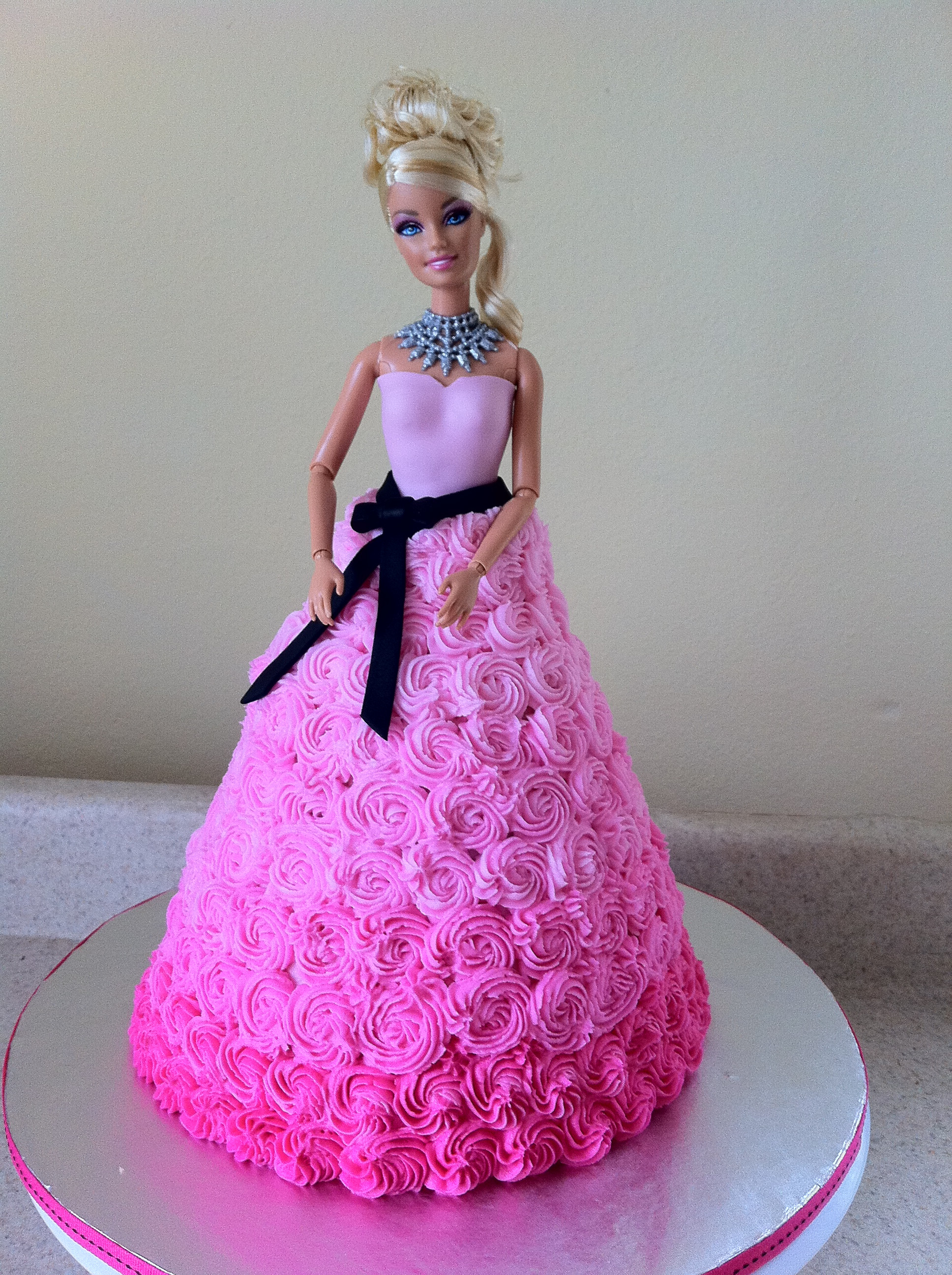 Best ideas about Barbie Birthday Cake
. Save or Pin Pink swirl Barbie birthday cake Now.