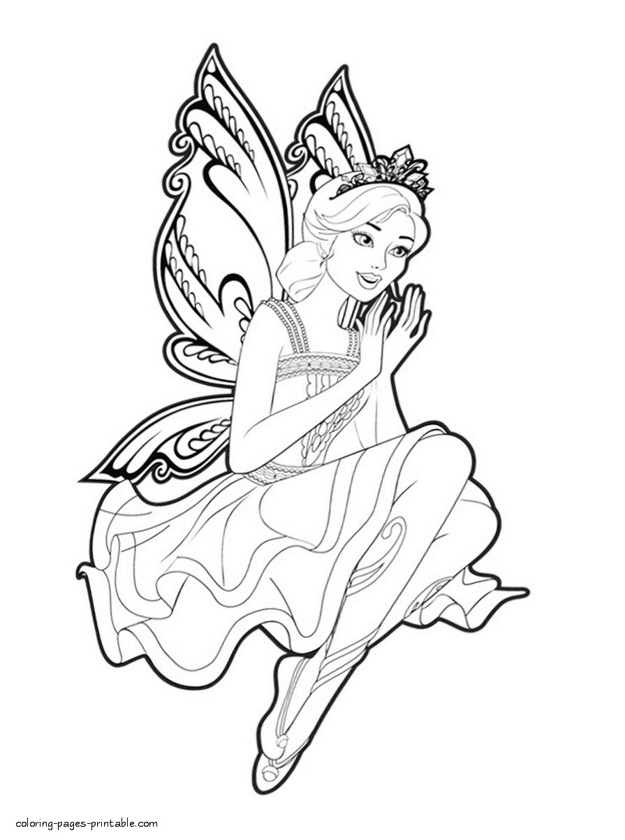 Best ideas about Barbie Fairy Coloring Pages For Girls
. Save or Pin Coloring pages Barbie Mariposa and The Fairy Princess Now.