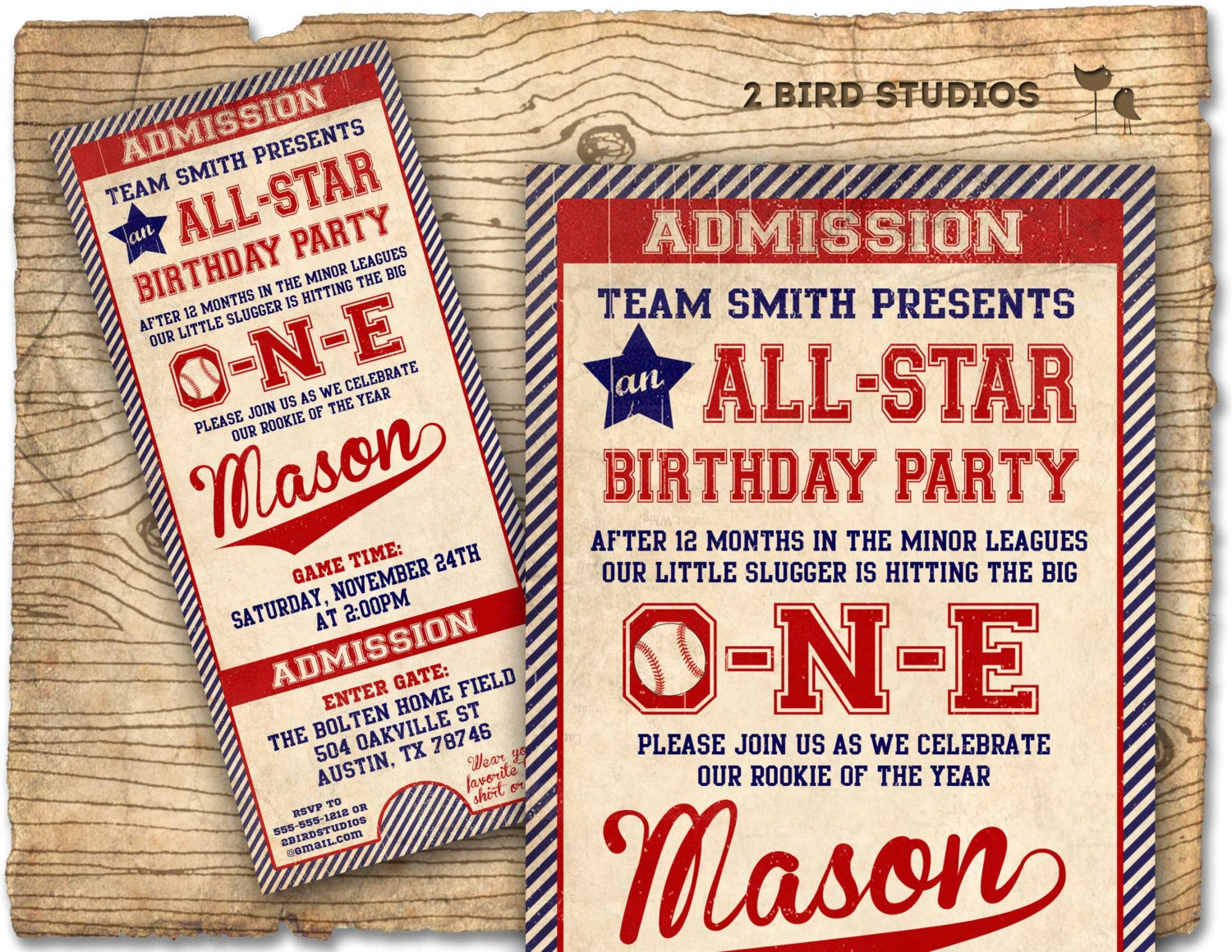 Best ideas about Baseball Birthday Invitations
. Save or Pin Baseball birthday invitation first birthday by 2birdstudios Now.