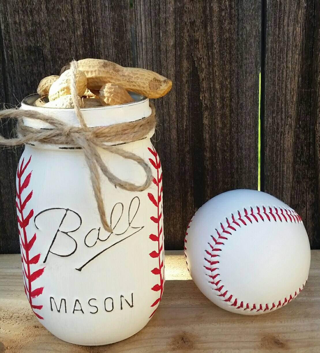 Best ideas about Baseball Gift Ideas
. Save or Pin Hand Painted Baseball Mason Jar Teacher Gift Baseball Coach Now.