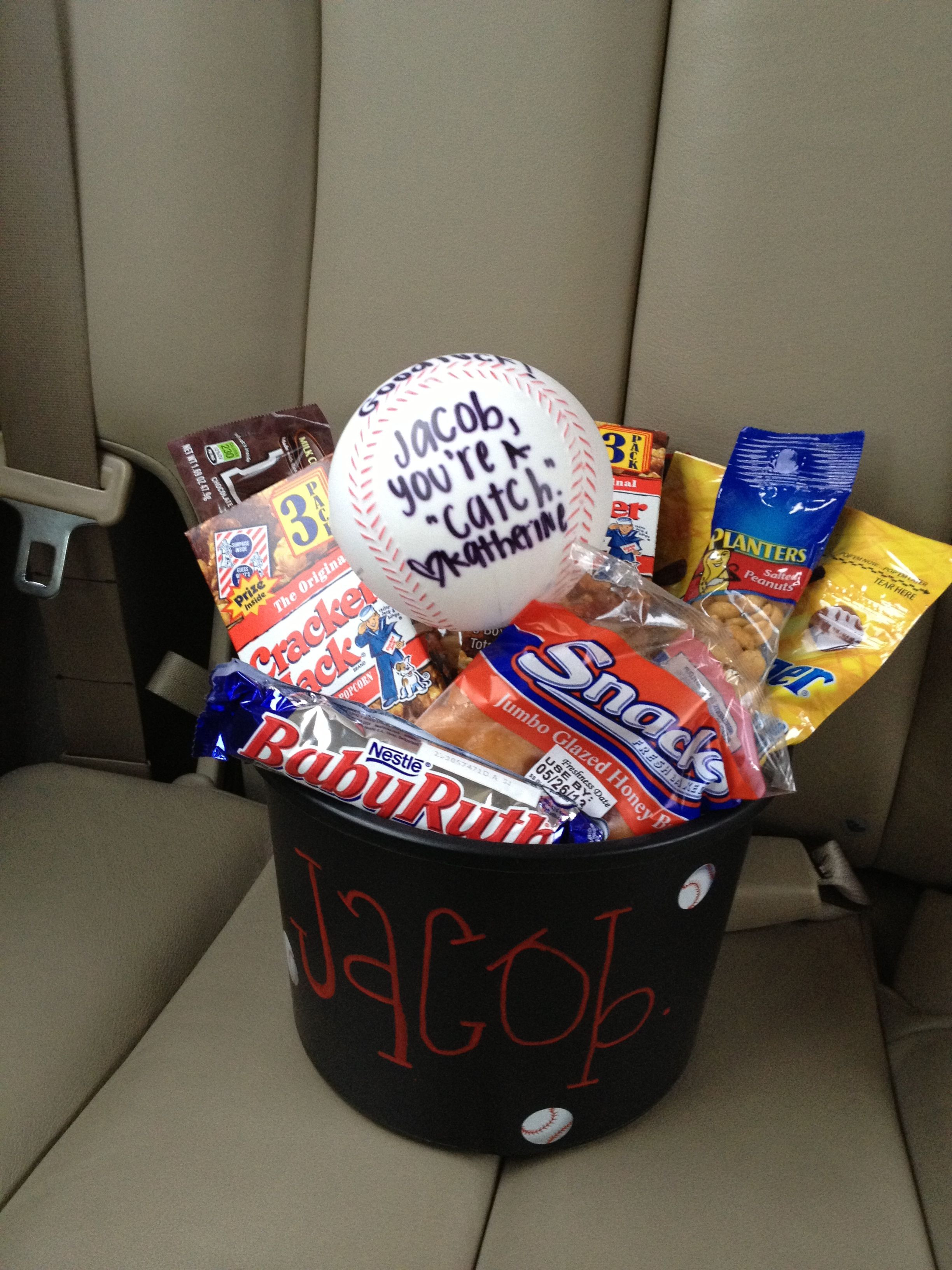 Best ideas about Baseball Gift Ideas
. Save or Pin Cute baseball basket idea In My Spare Time Now.