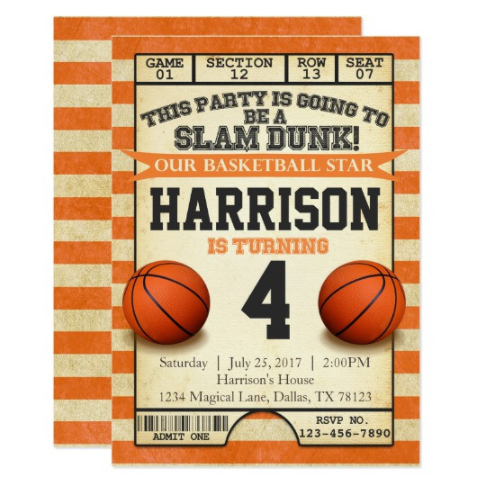 Best ideas about Basketball Birthday Invitations
. Save or Pin Basketball Ticket Birthday Party Invitation Invite Now.