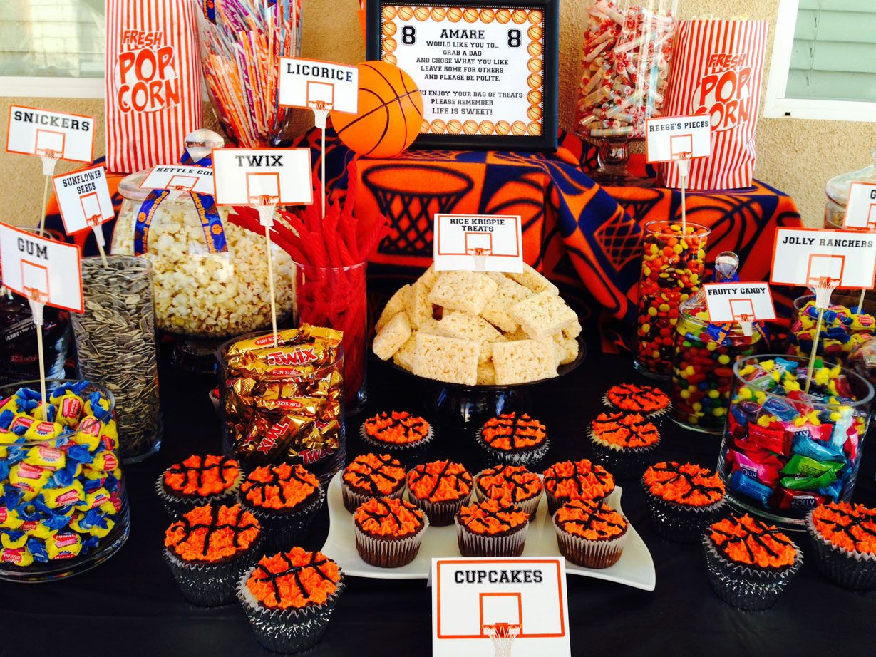 Best ideas about Basketball Birthday Party Ideas
. Save or Pin kids basketball themed candy buffet Now.