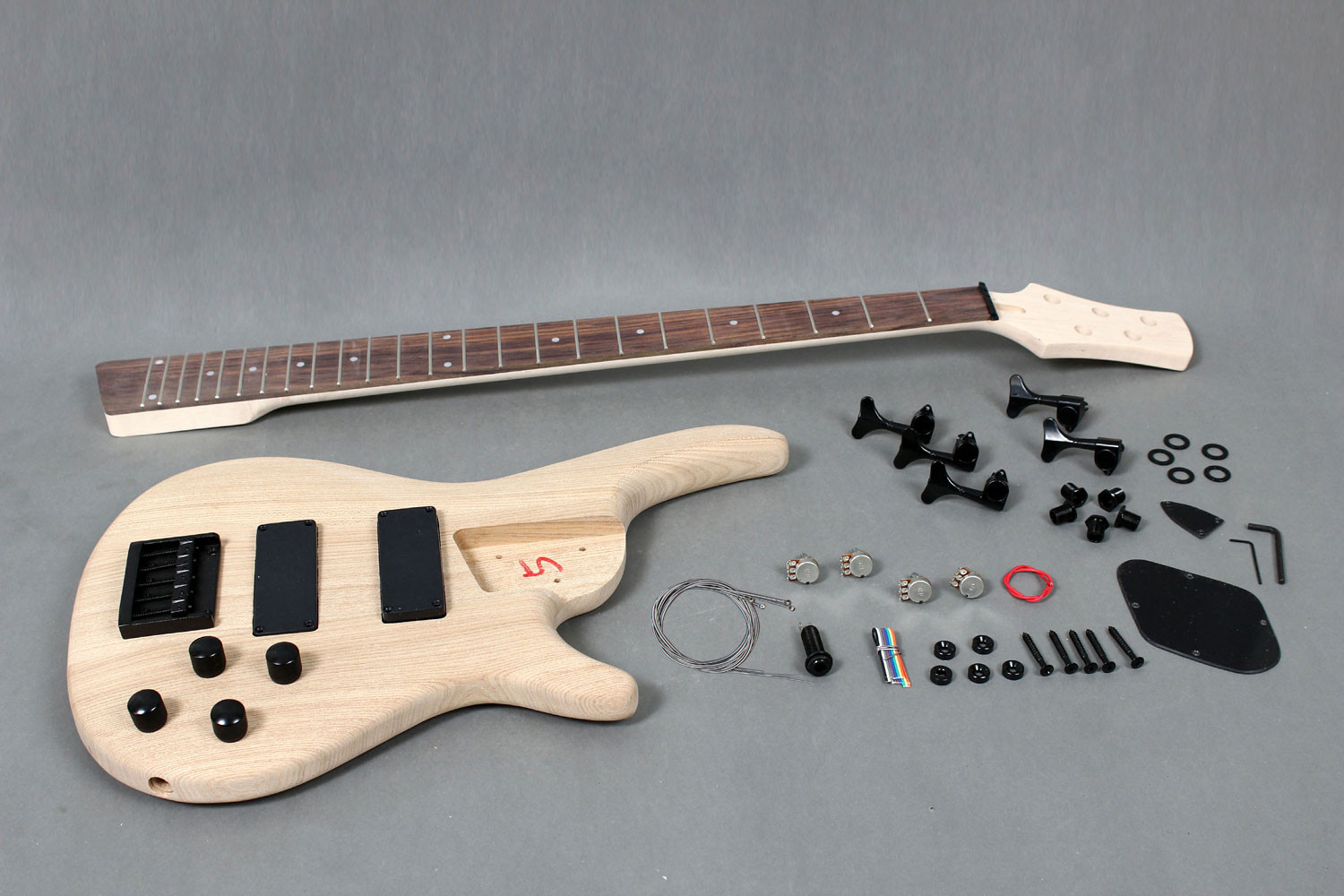 Best ideas about Bass DIY Kit
. Save or Pin 5 strings electric bass guitar DIY kit with Solid Ash body Now.