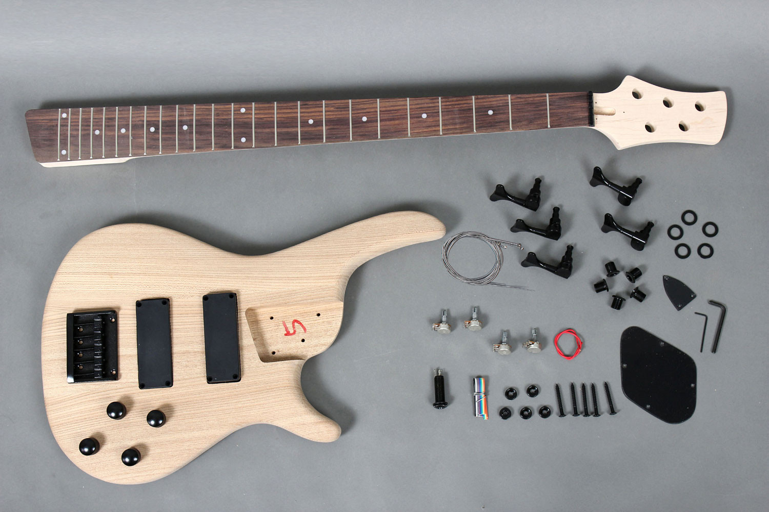 Best ideas about Bass DIY Kit
. Save or Pin 5 strings electric bass guitar DIY kit with Solid Ash body Now.