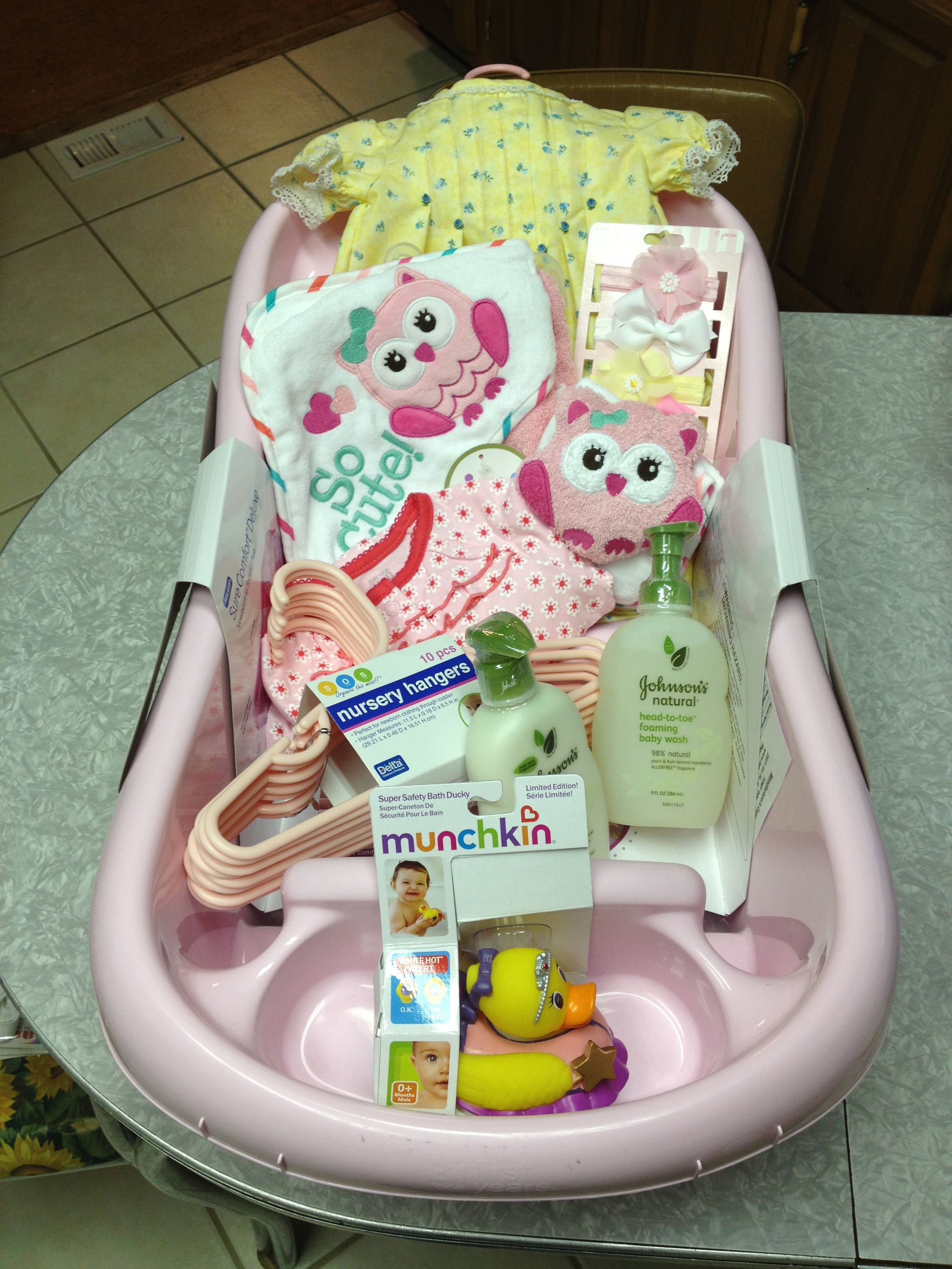 Best ideas about Bath Gift Basket Ideas
. Save or Pin Baby girl bathtub t basket BABY SHOWER Now.
