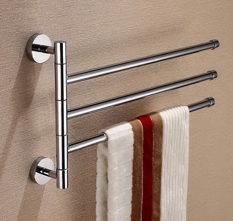 Best ideas about Bathroom Towel Bars
. Save or Pin Brass Swivel Arm Towel Rack Bathroom Wall Mounted Towel Now.