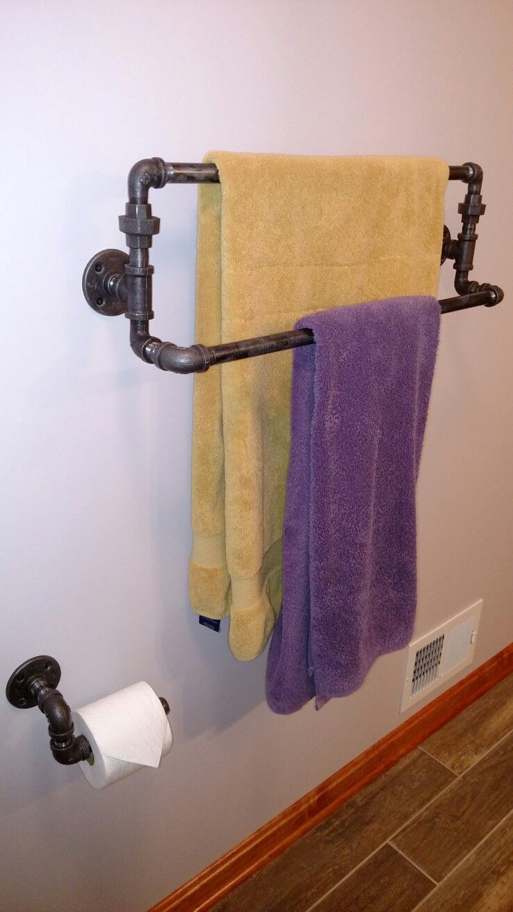 Best ideas about Bathroom Towel Bars
. Save or Pin Double pipe bath towel bar Now.