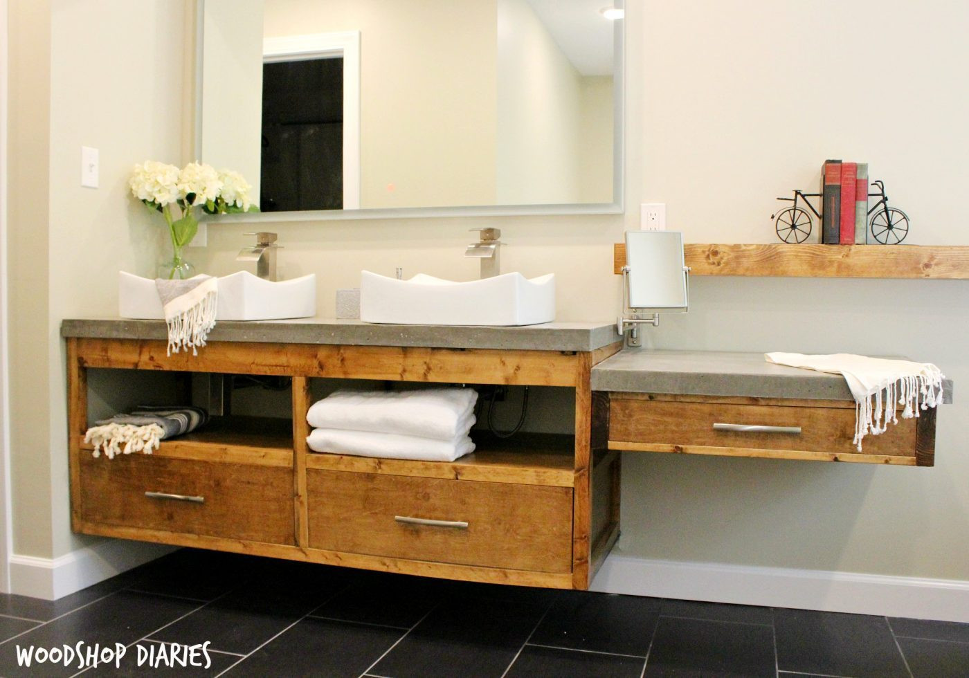 Best ideas about Bathroom Vanity DIY
. Save or Pin How to Build a DIY Modern Floating Vanity or TV Console Now.