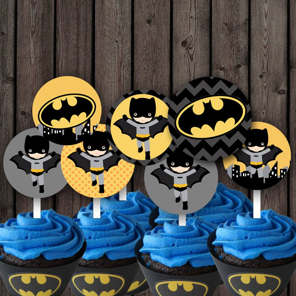 Best ideas about Batman Birthday Decorations
. Save or Pin Batman cupcake toppers batman party supplies printable Now.