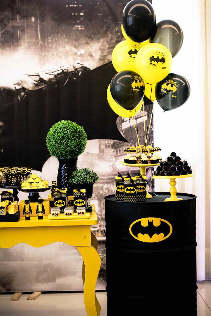 Best ideas about Batman Birthday Decorations
. Save or Pin Kara s Party Ideas Black and Yellow Batman Birthday Party Now.