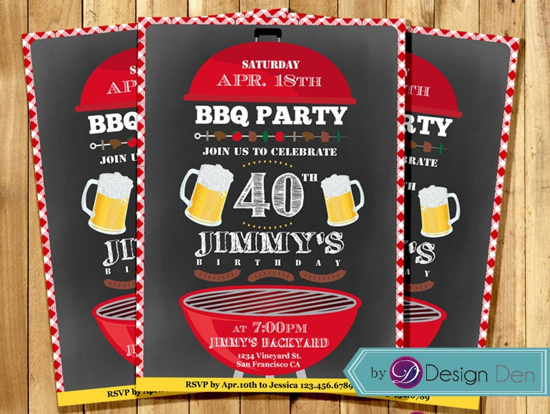 Best ideas about Bbq Birthday Invitations
. Save or Pin BBQ Birthday Invitation BBQ Party Invitation Picnic Now.