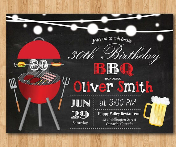 Best ideas about Bbq Birthday Invitations
. Save or Pin BBQ Birthday Invitation Chalkboard Backyard Beers Barbecue Now.