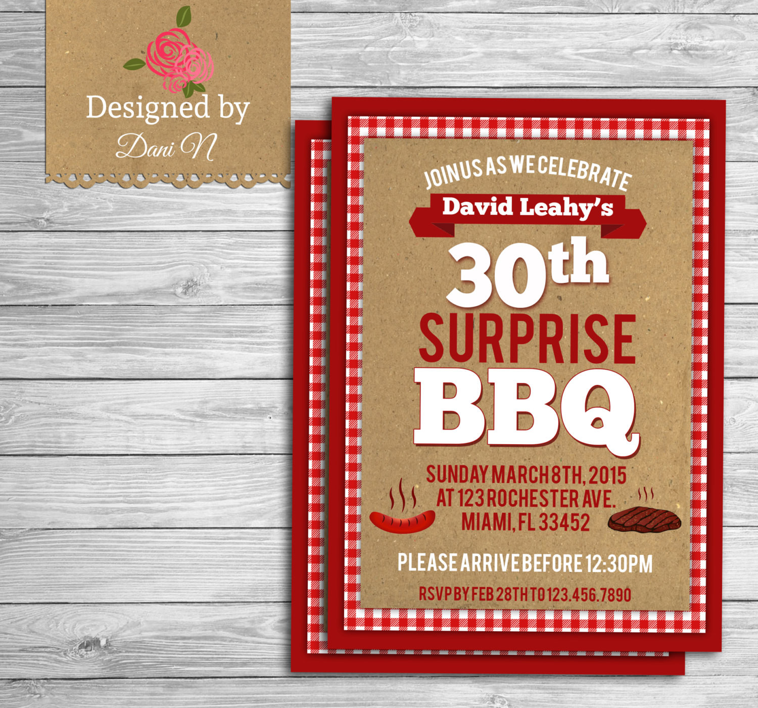 Best ideas about Bbq Birthday Invitations
. Save or Pin Adult Birthday INVITATION BBQ surprise 30th birthday invite Now.