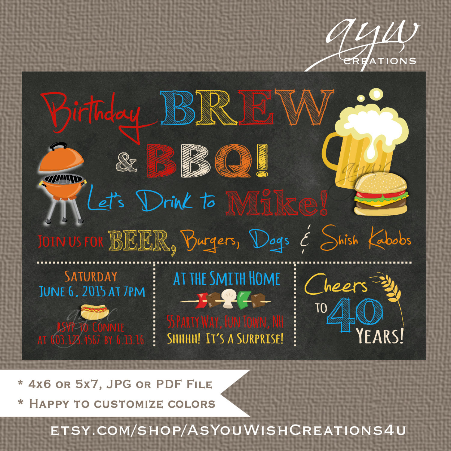 Best ideas about Bbq Birthday Invitations
. Save or Pin Brew and BBQ Birthday Party Invitation Printable Invitation Now.