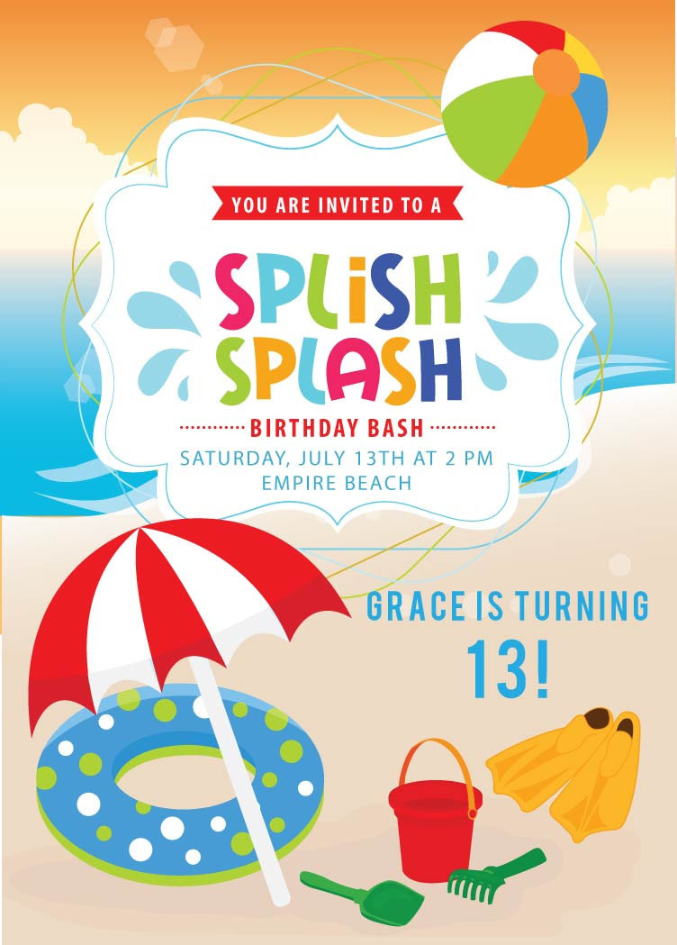 Best ideas about Beach Birthday Party Invitations
. Save or Pin Beach Invitation Boys or Girls Beach Party by AnnounceItFavors Now.