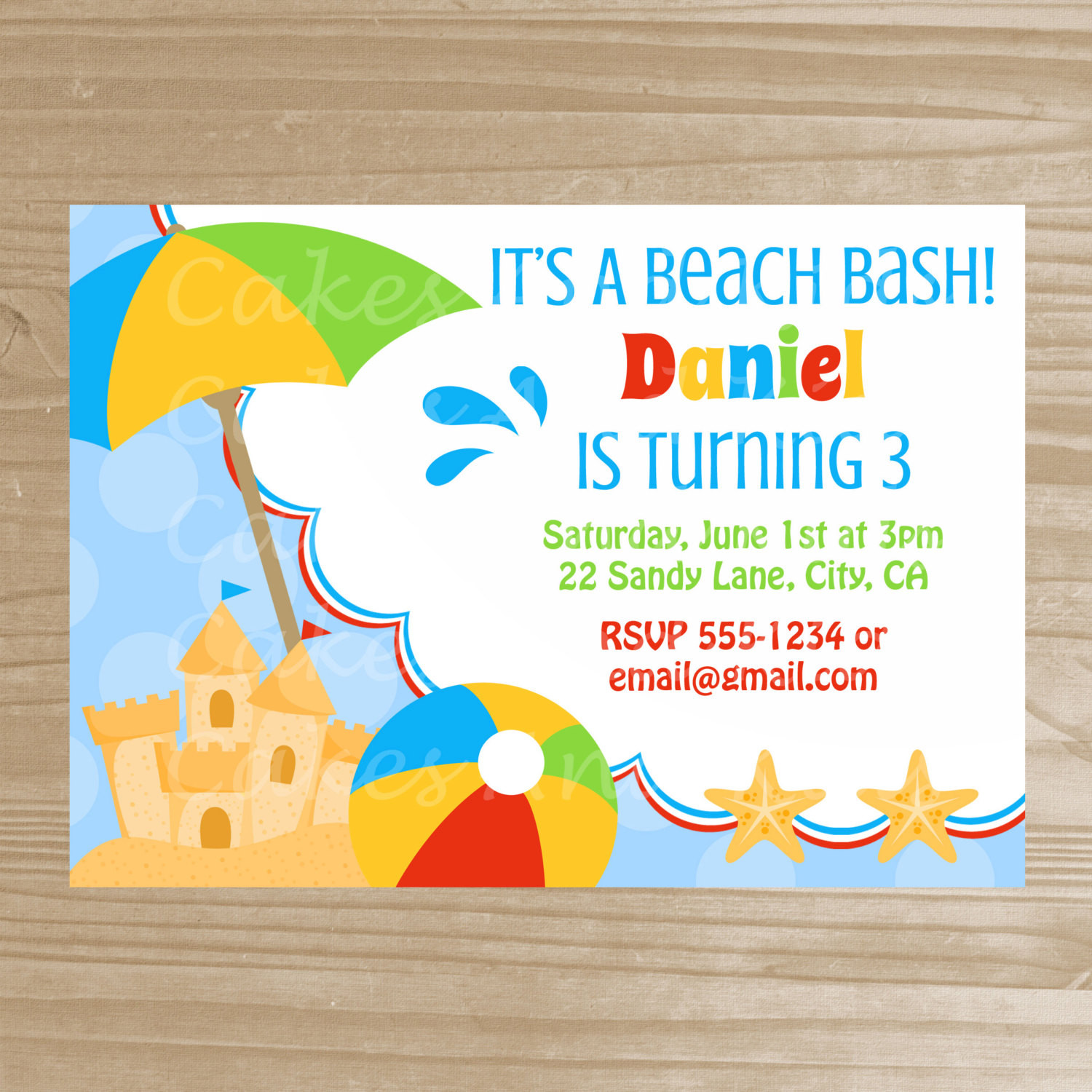 Best ideas about Beach Birthday Party Invitations
. Save or Pin Beach Invitation Beach Party Printable by CakesAndKidsDesigns Now.