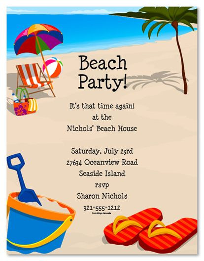 Best ideas about Beach Birthday Party Invitations
. Save or Pin Beach Party Invitation Templates Free Now.