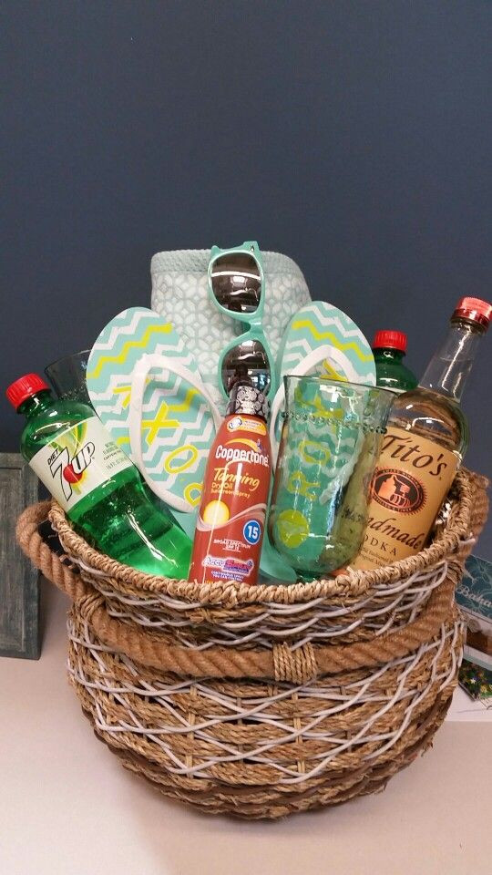 Best ideas about Beach Gift Basket Ideas
. Save or Pin Relaxing summer beach themed t basket Birthday basket Now.