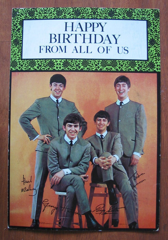 Best ideas about Beatles Birthday Card
. Save or Pin Fab Oversized Beatles Birthday Card Now.