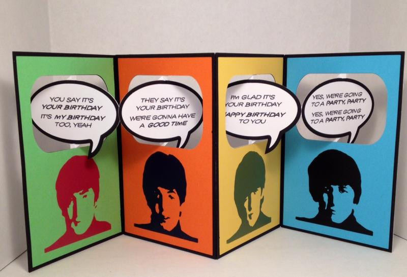 Best ideas about Beatles Birthday Card
. Save or Pin You Say It s Your Birthday Beatles Accordion Card by Now.
