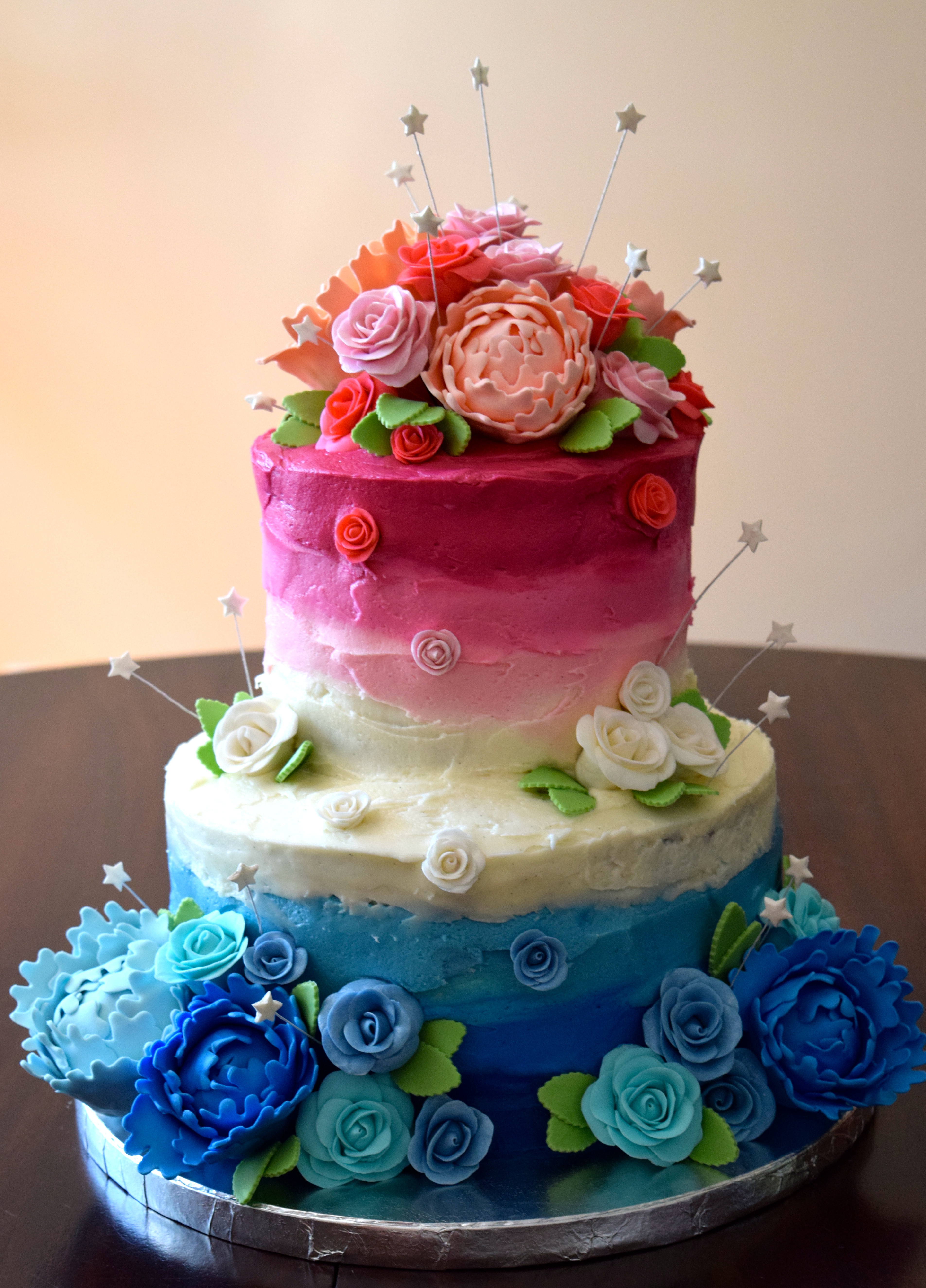 Best ideas about Beautiful Birthday Cake
. Save or Pin Pink and Blue Birthday Cake Now.