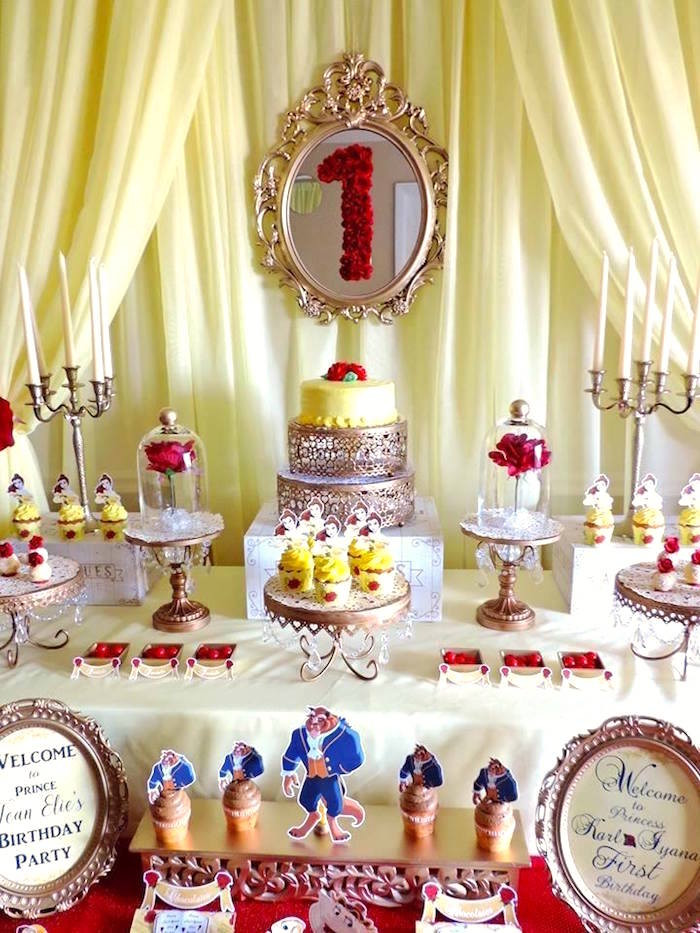 Best ideas about Beauty And The Beast Birthday Ideas
. Save or Pin Kara s Party Ideas Charming Beauty and the Beast 1st Now.