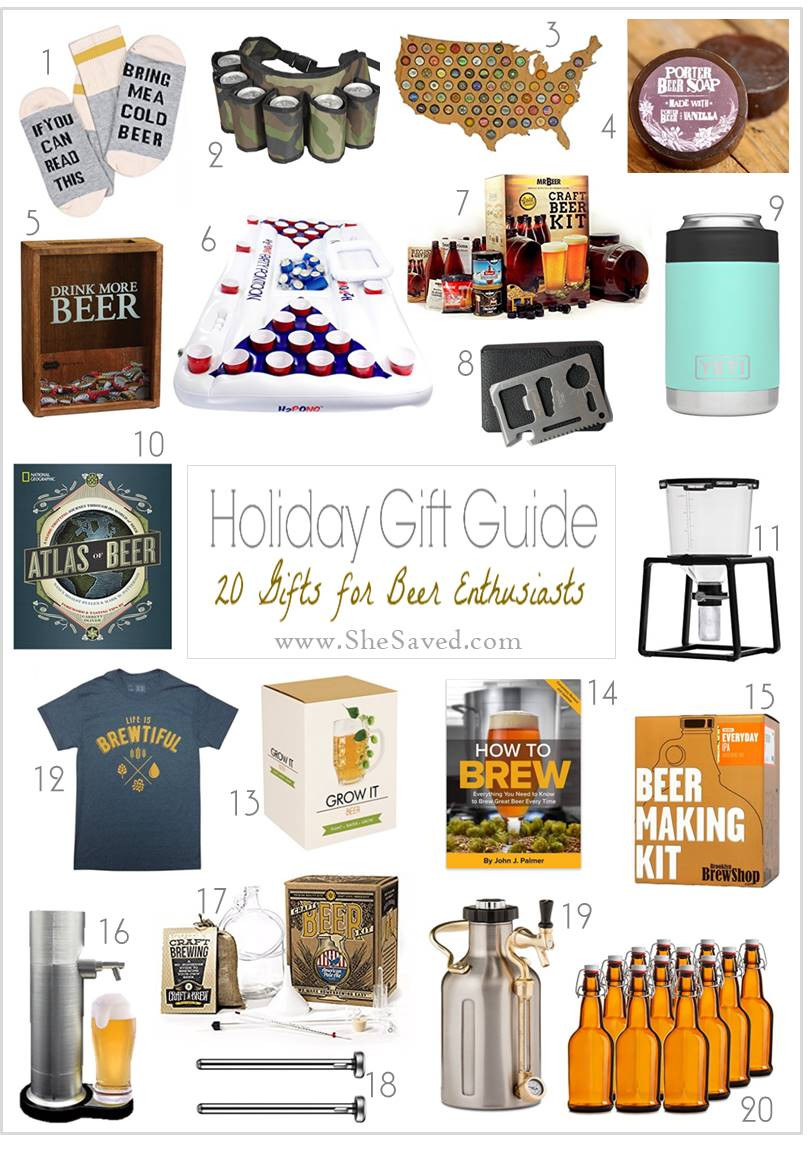 Best ideas about Beer Drinker Gift Ideas
. Save or Pin HOLIDAY GIFT GUIDE Gifts for Beer Drinkers SheSaved Now.