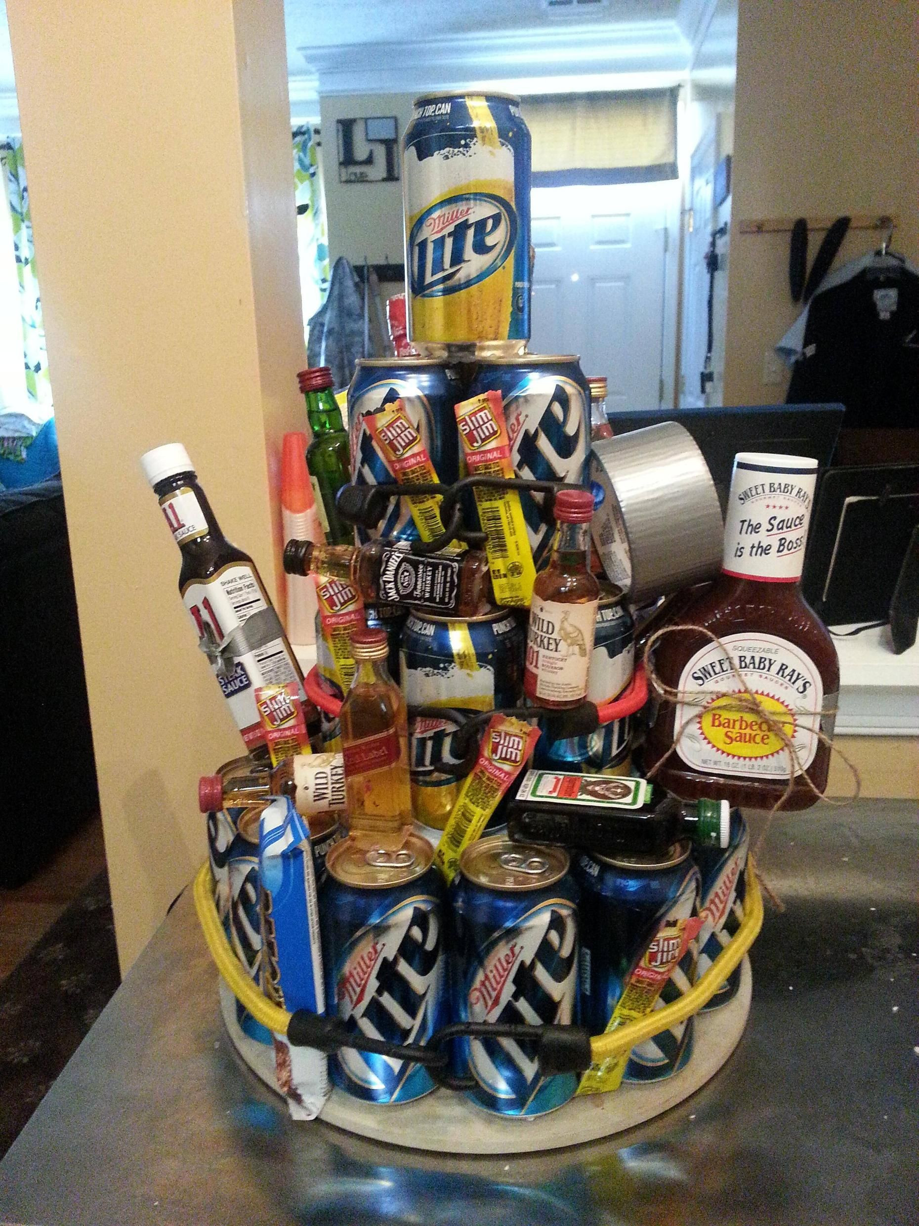 Best ideas about Beer Gift Basket Ideas
. Save or Pin Beer cake I made for a friends birthday Now.