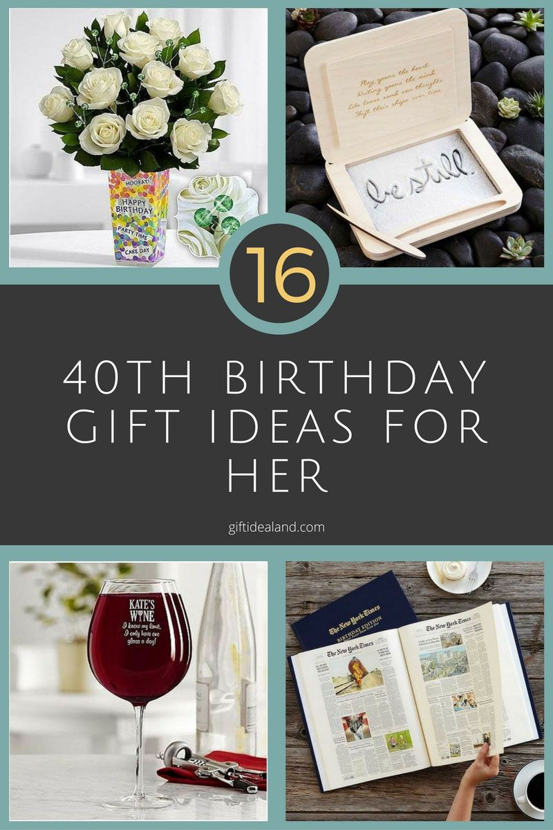 Best ideas about Best 40th Birthday Gifts For Her
. Save or Pin 16 Good 40th Birthday Gift Ideas For Her Now.