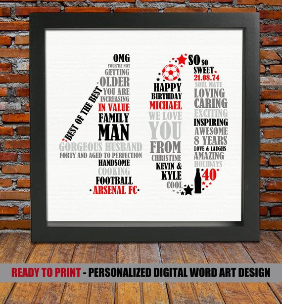 Best ideas about Best 40th Birthday Gifts For Him
. Save or Pin Personalized 40th Birthday Gift for Him 40th by BlingPrints Now.