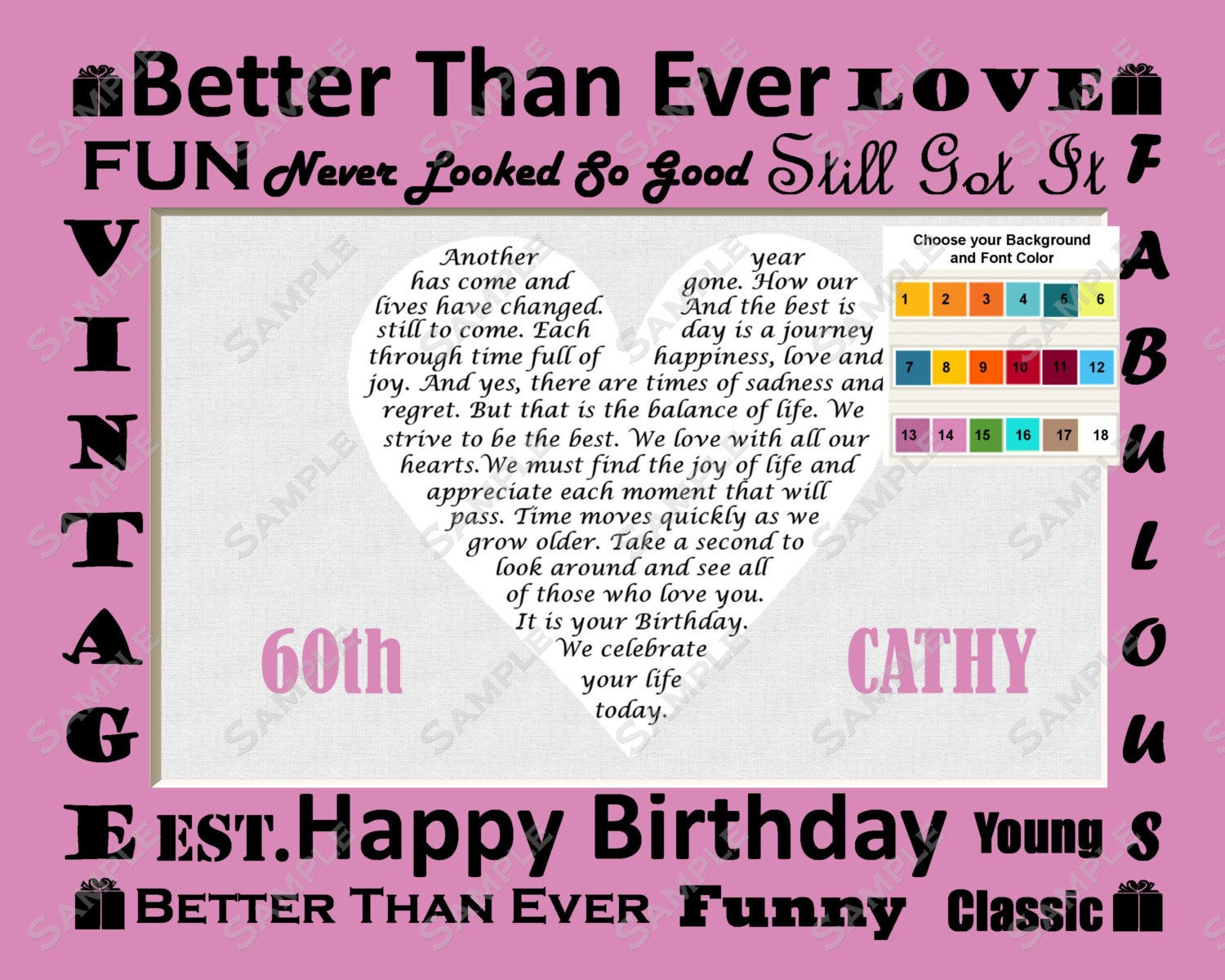 Best ideas about Best 60th Birthday Gifts
. Save or Pin Personalized 60th Birthday Gift 60th Birthday Gift Poem 60 Now.