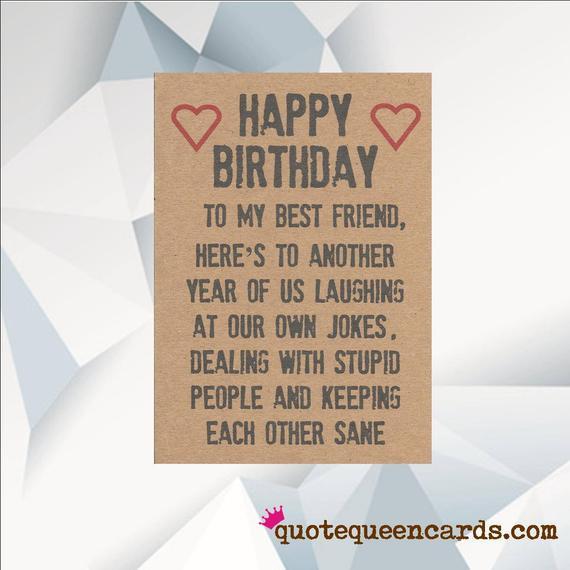 Best ideas about Best Friend Birthday Funny
. Save or Pin Happy Birthday BEST FRIEND Funny Birthday Card For Friend Now.