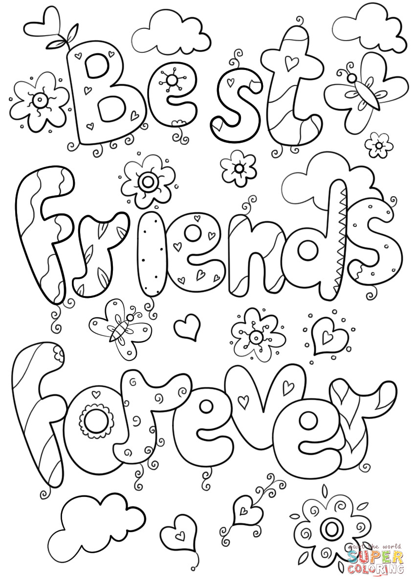 Best ideas about Best Friend Coloring Pages
. Save or Pin Best Friends Forever coloring page Now.