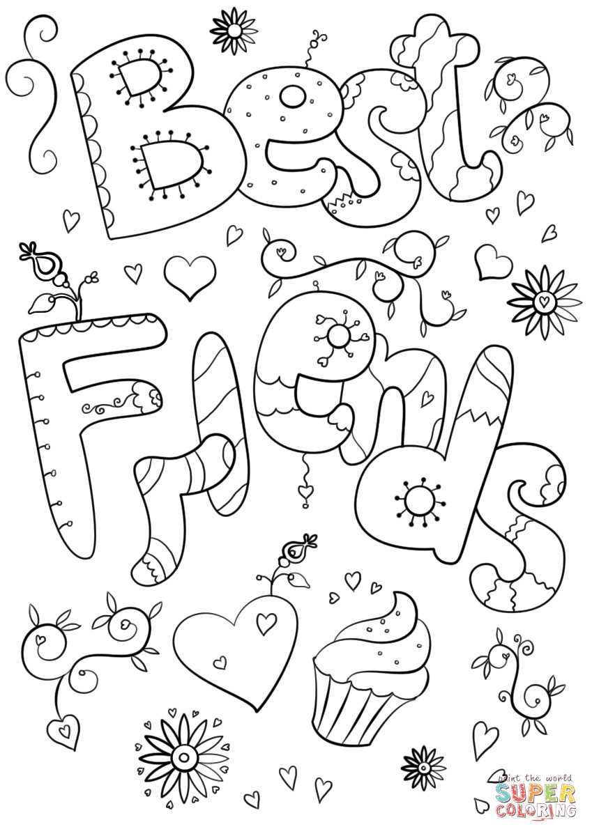 Best ideas about Best Friend Coloring Pages
. Save or Pin Best Freinds coloring page Now.