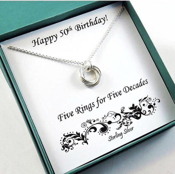 Best ideas about Best Gifts For Womans 50th Birthday
. Save or Pin 50th Birthday Gift for Women Sterling Silver Necklace 50th Now.