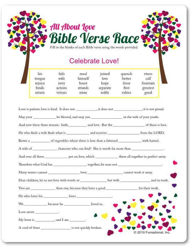 Best ideas about Bible Crafts For Adults
. Save or Pin Printable All About Love Bible Verse Race Funsational Now.