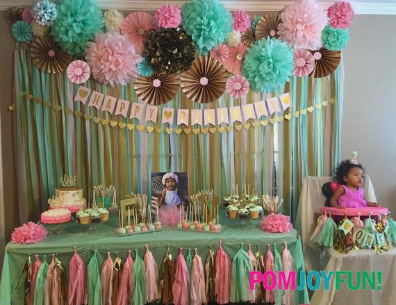 Best ideas about Birthday Backdrop Decorations
. Save or Pin 14 Poms & 12 Rosettes Party Decor Backdrop Fans Pom Now.