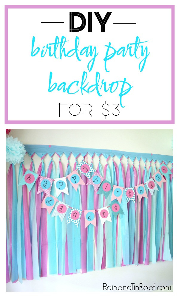 Best ideas about Birthday Backdrop Decorations
. Save or Pin DIY Party Background for $5 or Less Now.