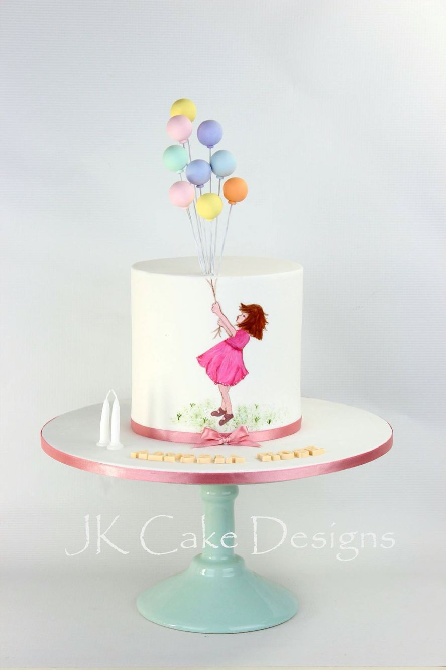 Best ideas about Birthday Balloons And Cake
. Save or Pin Balloon cake hand painted girl Cakes Now.