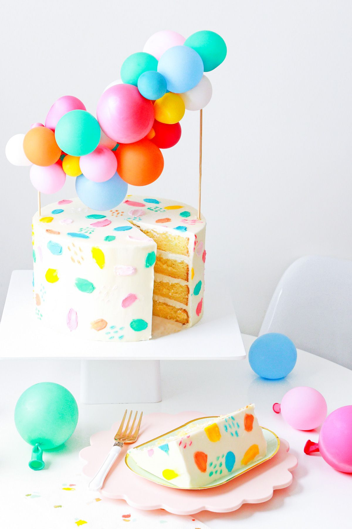 Best ideas about Birthday Cake And Balloons
. Save or Pin DIY Balloon Garland Cake Topper and Tips for Painting Now.