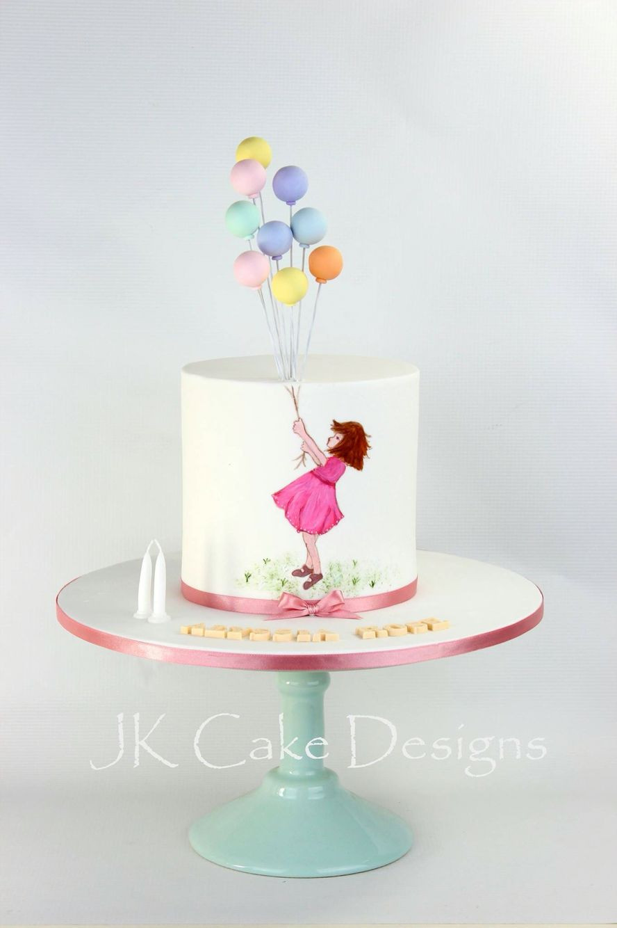 Best ideas about Birthday Cake And Balloons
. Save or Pin Balloon cake hand painted girl Cakes Now.