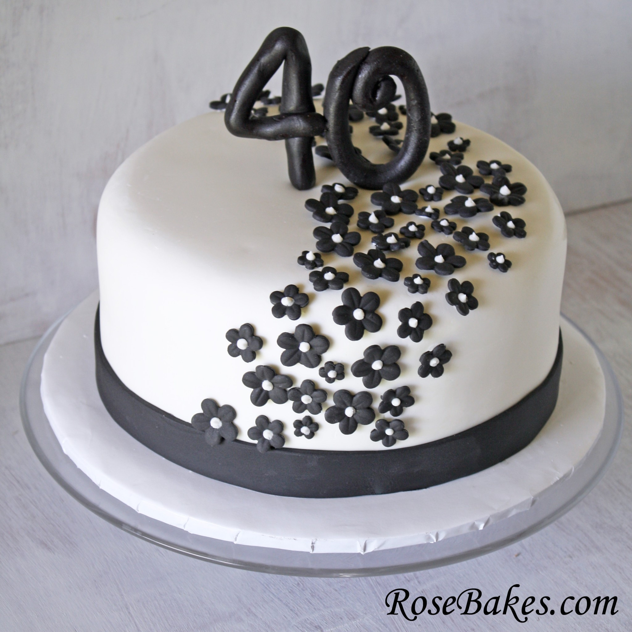 Best ideas about Birthday Cake Black And White
. Save or Pin Black & White 40th Birthday Cake Now.