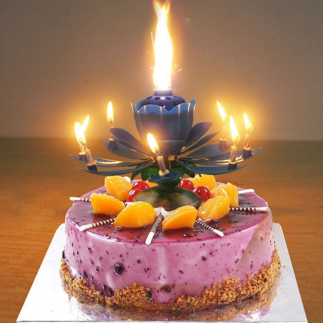 Best ideas about Birthday Cake Candles
. Save or Pin Birthday Candle Lotus Flower Blossom Musical Party Cake Now.