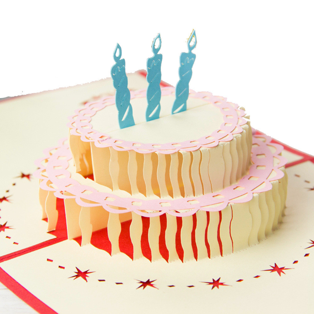 Best ideas about Birthday Cake Card
. Save or Pin Creative 3D stereo birthday cake greeting card DIY Now.