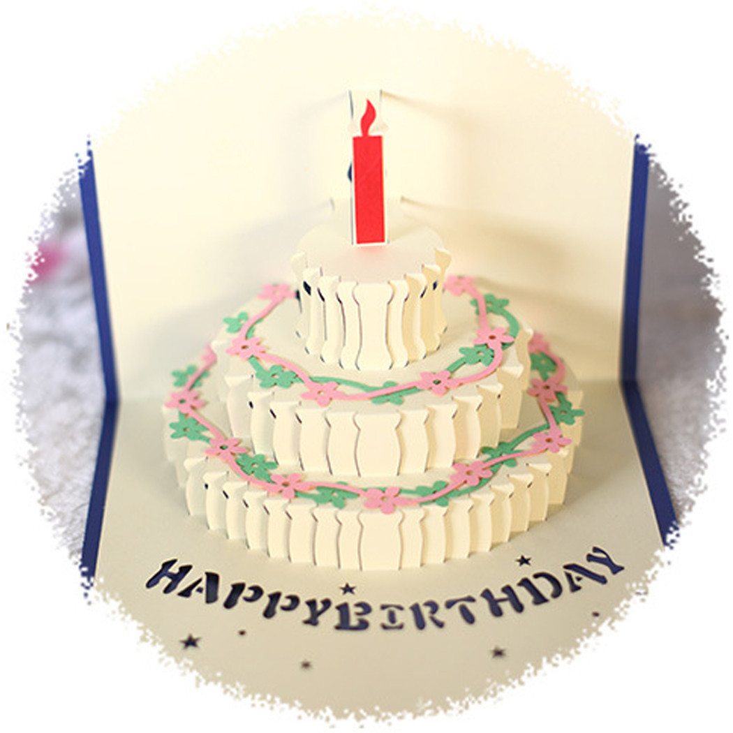 Best ideas about Birthday Cake Card
. Save or Pin 3D Pop Up Cake Greeting Card Handmade Happy Birthday Now.