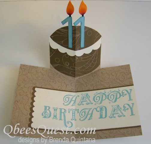 Best ideas about Birthday Cake Card
. Save or Pin Qbee s Quest Birthday Cake Pop Up Card Now.