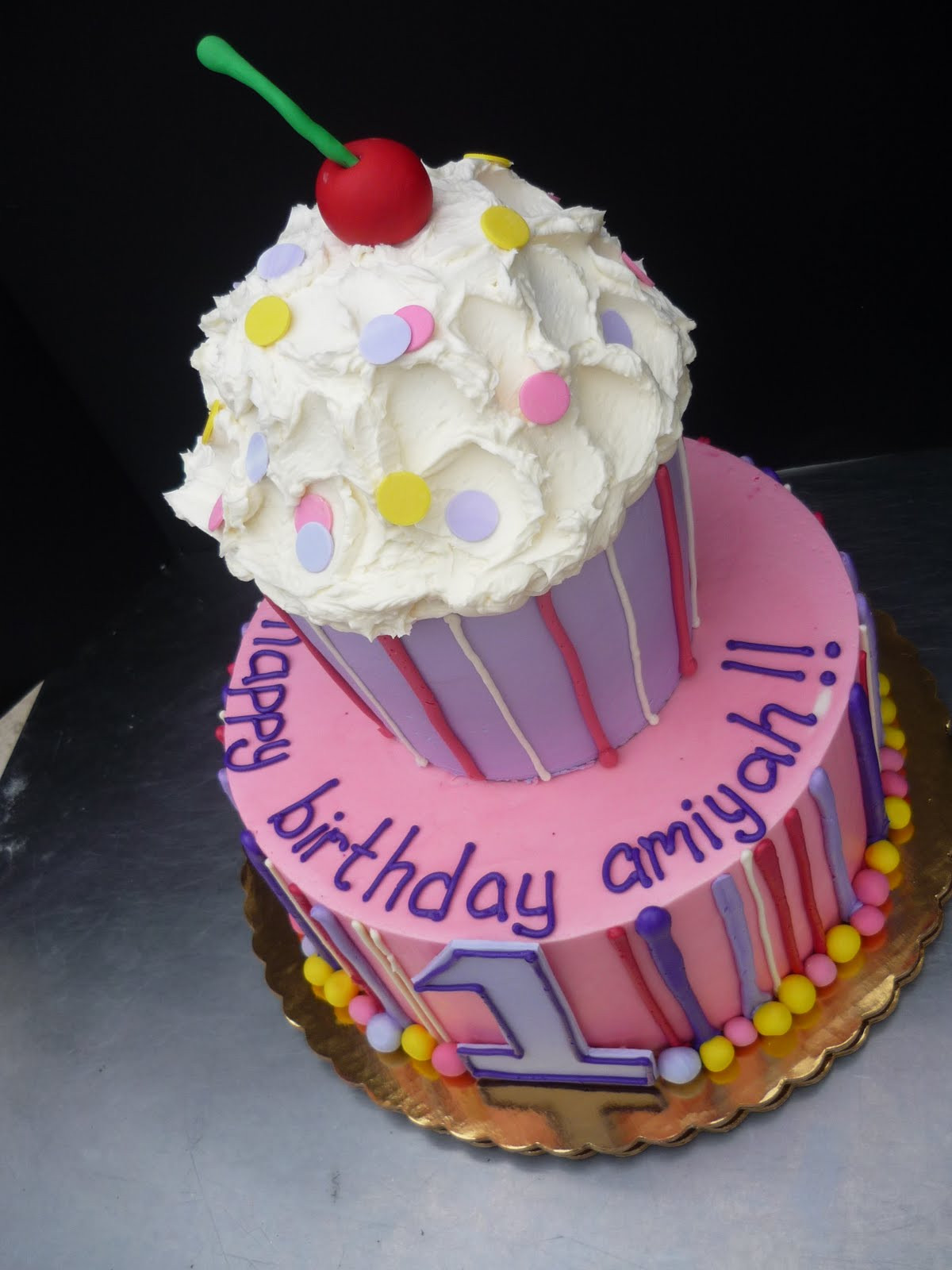 Best ideas about Birthday Cake Cupcakes
. Save or Pin Artisan Bake Shop First Birthday Cakes Giant CupCake Now.