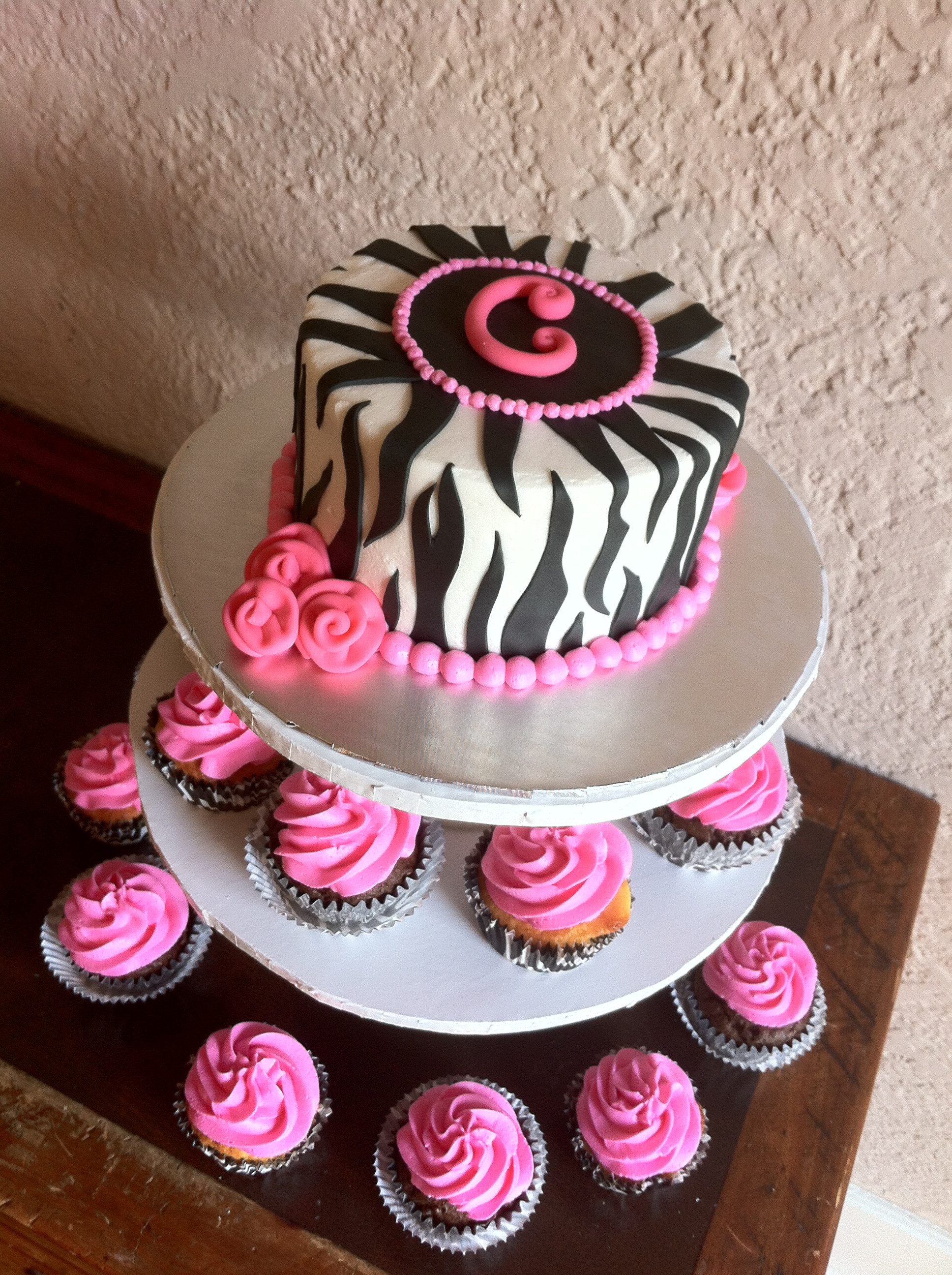 Best ideas about Birthday Cake Cupcakes
. Save or Pin 1st birthday zebra smash cake & 24 pink cupcakes Now.