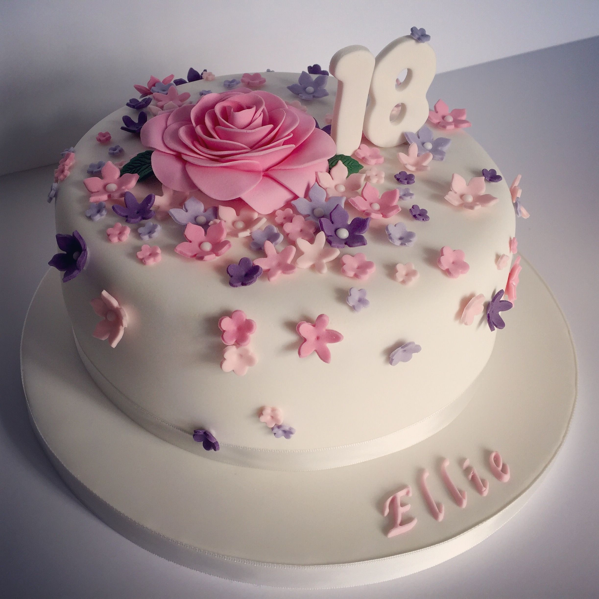 Best ideas about Birthday Cake Design
. Save or Pin Pretty 18th birthday cake for pretty girl Design by Elina Now.